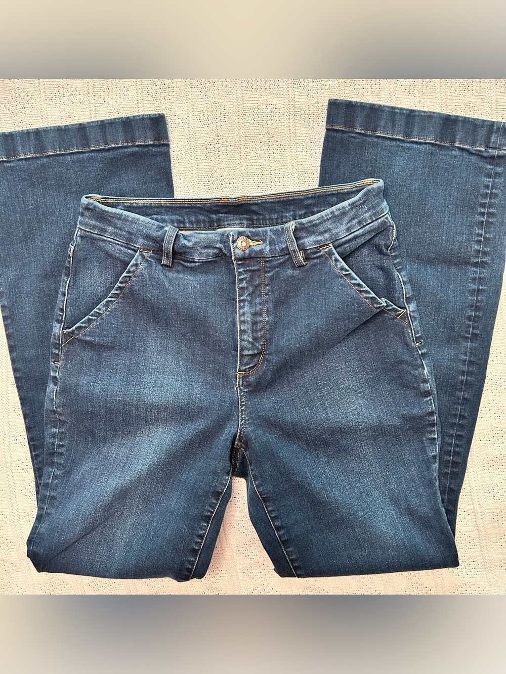 Duluth Trading Co Blue Boyfriend Jeans - Relaxed Fit